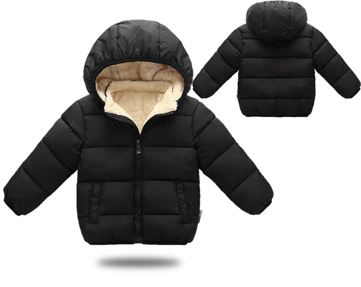 Solid Winter Hooded Jacket J1419