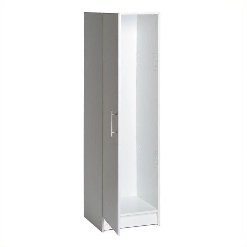 White 16" Wood Broom Cabinet R185