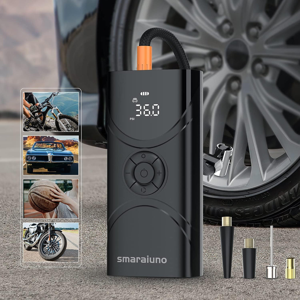 Portable Air Compressor 150PSI Cordless Tire Pump with Rechargeable Battery X190317