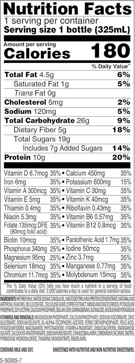 11 Fl. Oz Bottle Cappuccino Delight Meal Replacement Shake A54485