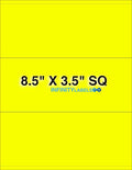 Fluorescent Yellow Paper 300 Sheets 8.5 x 3.5 Laser Labels N4091