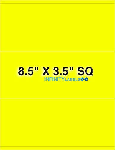 Fluorescent Yellow Paper 300 Sheets 8.5 x 3.5 Laser Labels N4091