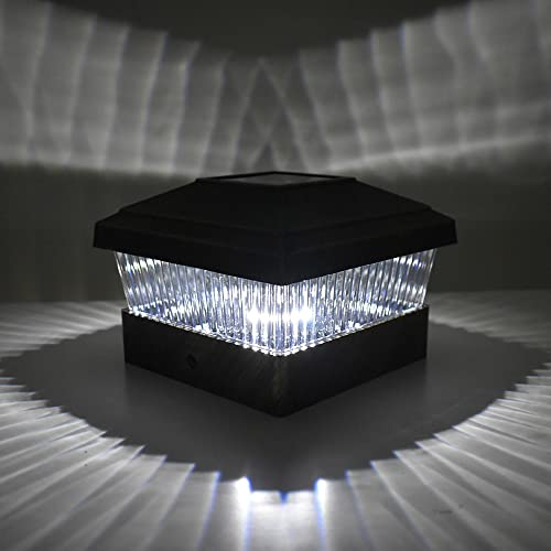 8 Pack White Outdoor Solar LED Post Cap Light N177