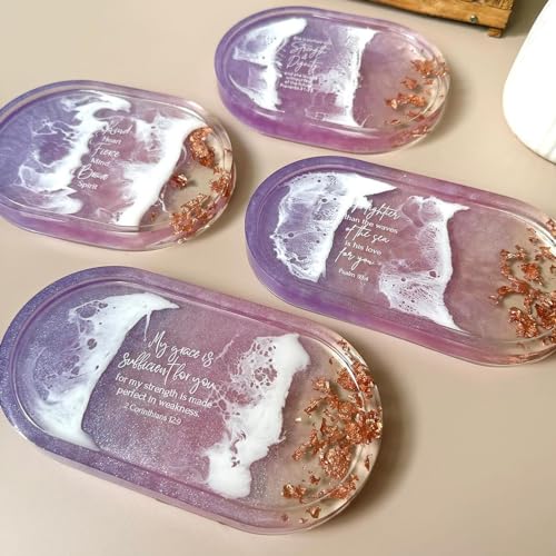 3 Pcs Silicone Rectangle Resin Molds U557607
