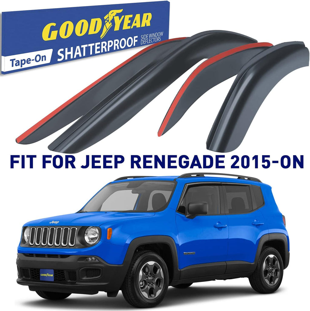 Shatterproof Window Deflectors, Tape-on Rain Guards, 4 pcs P607610