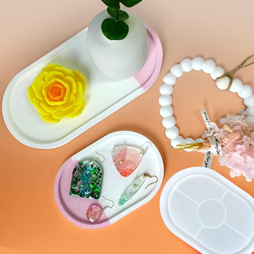 3 Pcs Silicone Rectangle Resin Molds U557607