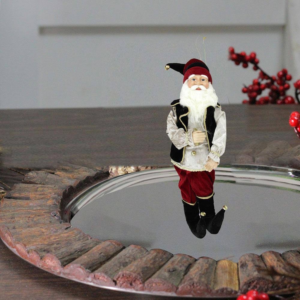 Black and Red Poseable Christmas Elf Figure T21493