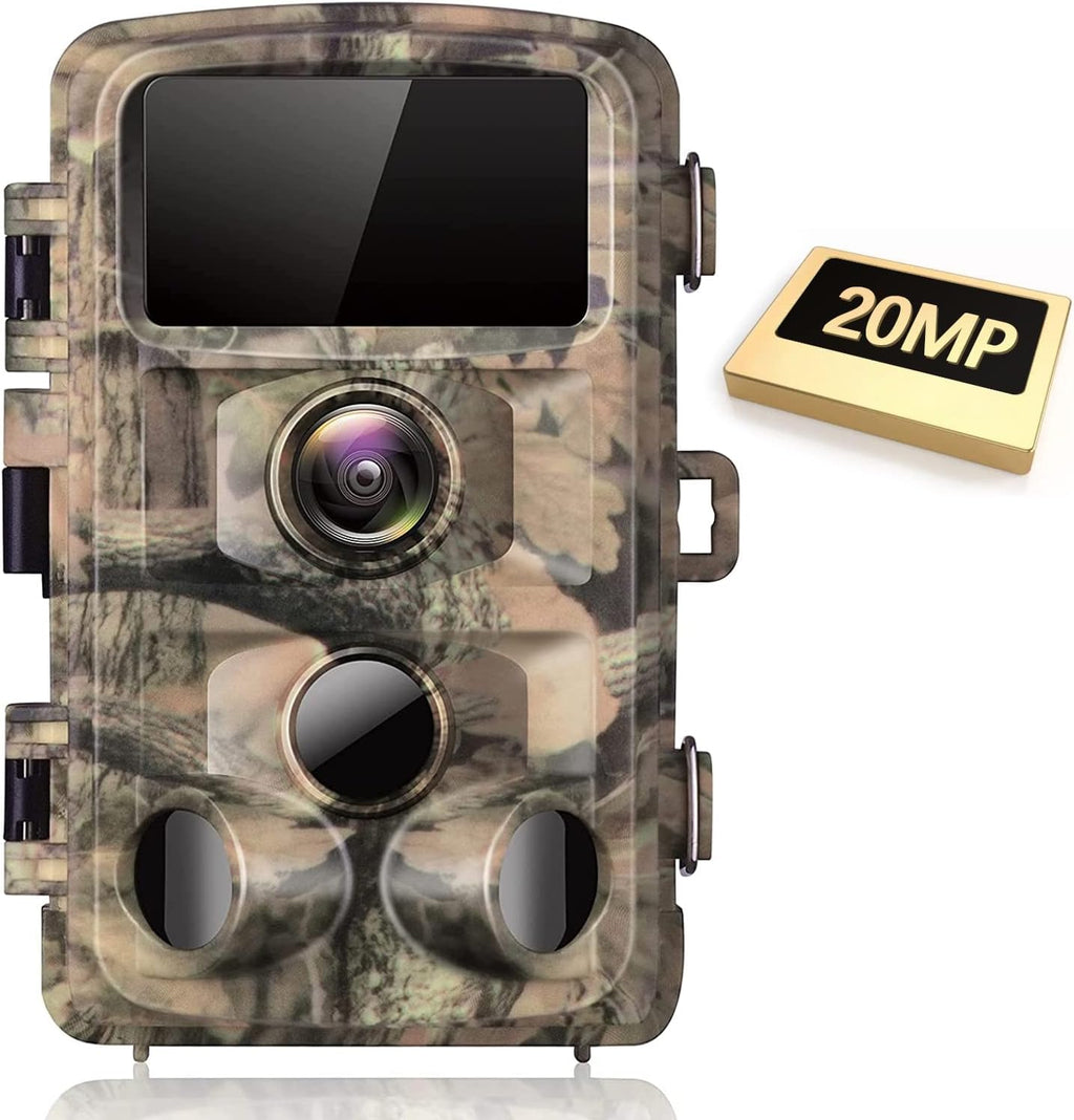 20MP 1080P Waterproof Trail Camera with 3 Infrared Sensors Motion Activated Night Vision F780624