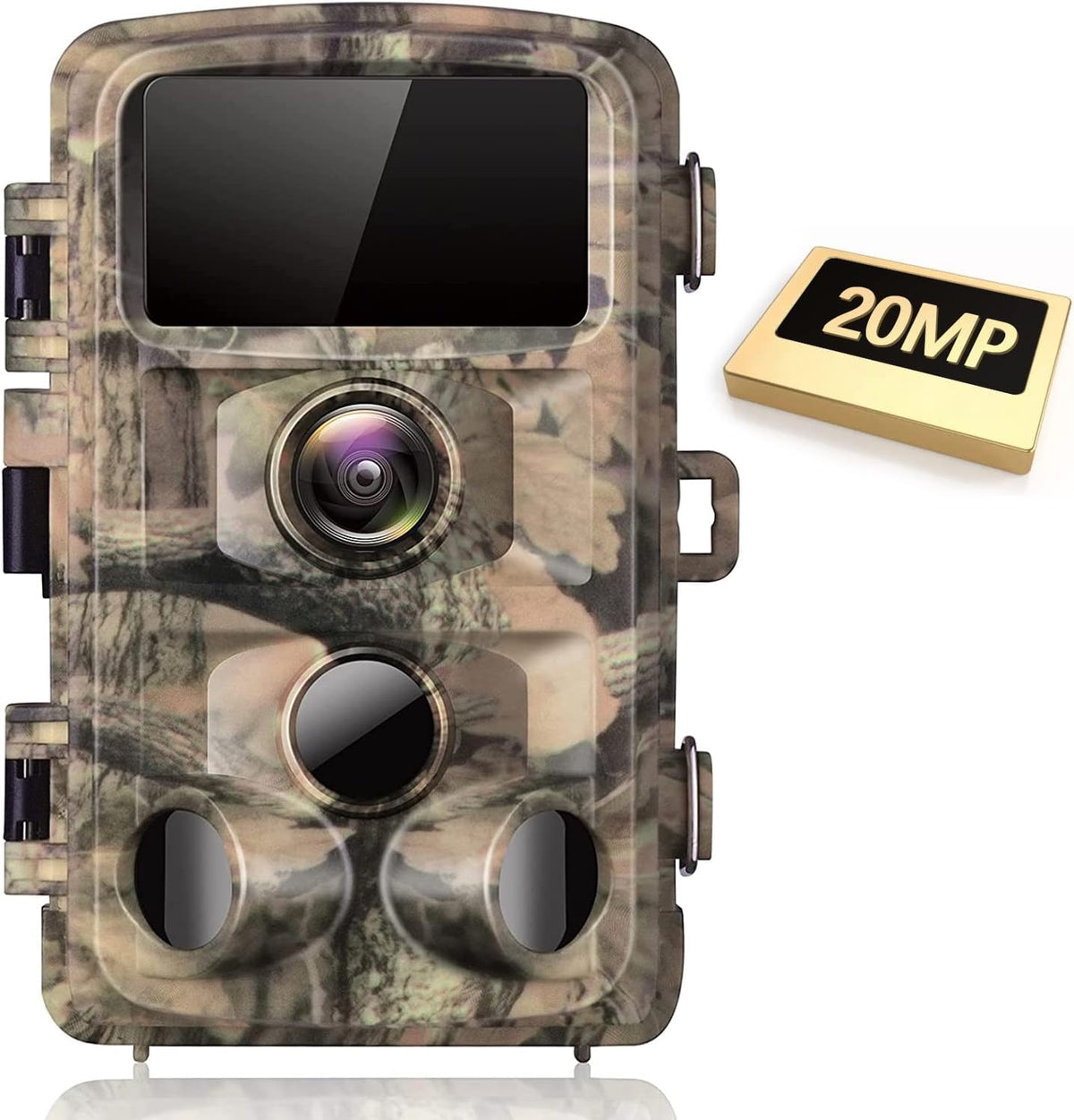 20MP 1080P Waterproof Trail Camera with 3 Infrared Sensors Motion Activated Night Vision F780624