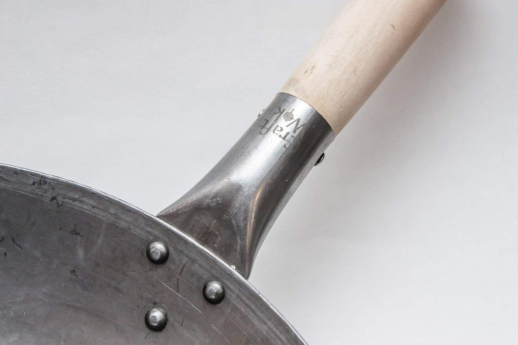14 Inch Hand Hammered Carbon Steel Wok B29119