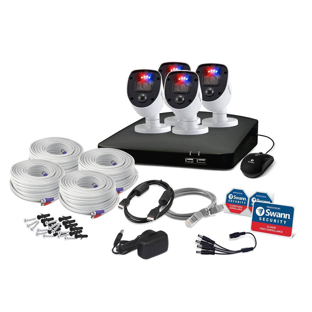 8-Channel Full HD 1TB Security System with 4 Cameras P267