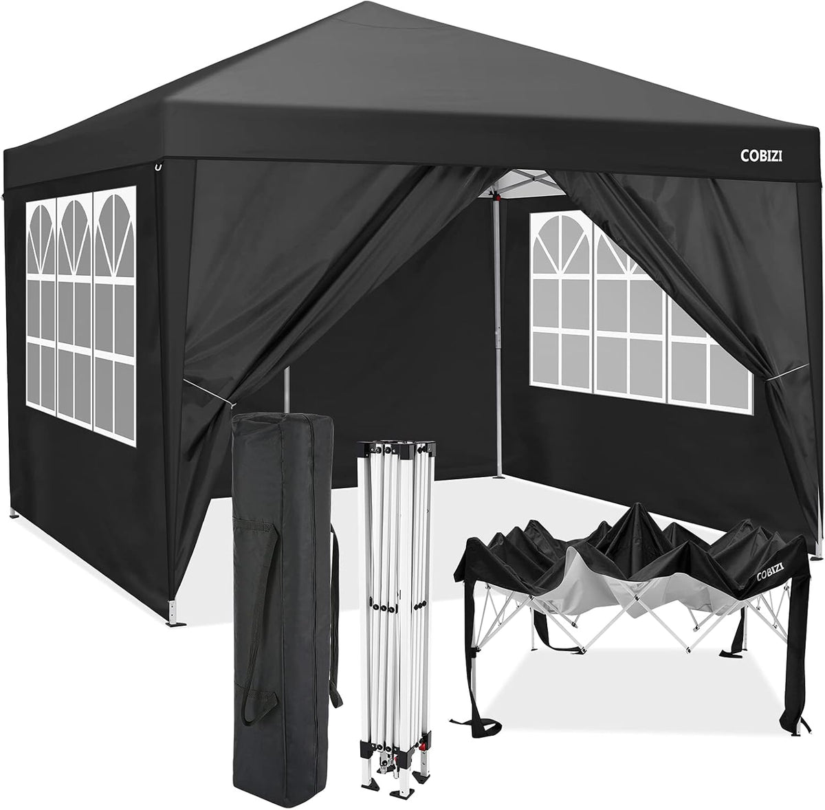 10x10ft Pop Up Canopy Tent with Wheeled Carry Bag B28611