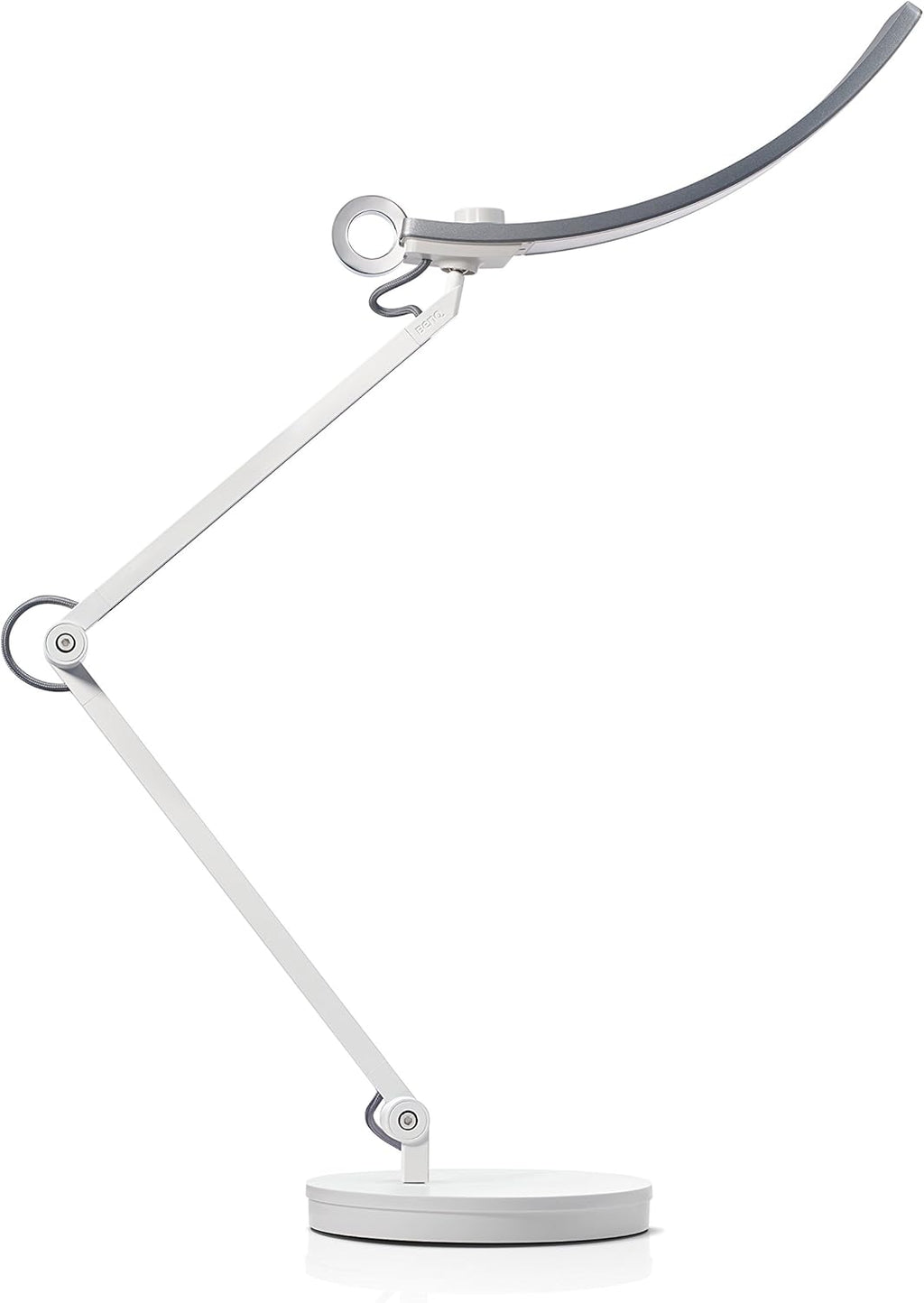 Silver LED Desk Lamp with Auto-Dimming, CRI 95, 35” Wide Illumination M88728