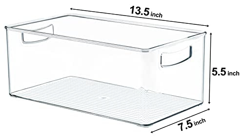 2 Pack Deep Freezer Organizer Bins, Stackable Chest Freezer Storage Bins, Food-Grade Plastic Z16849