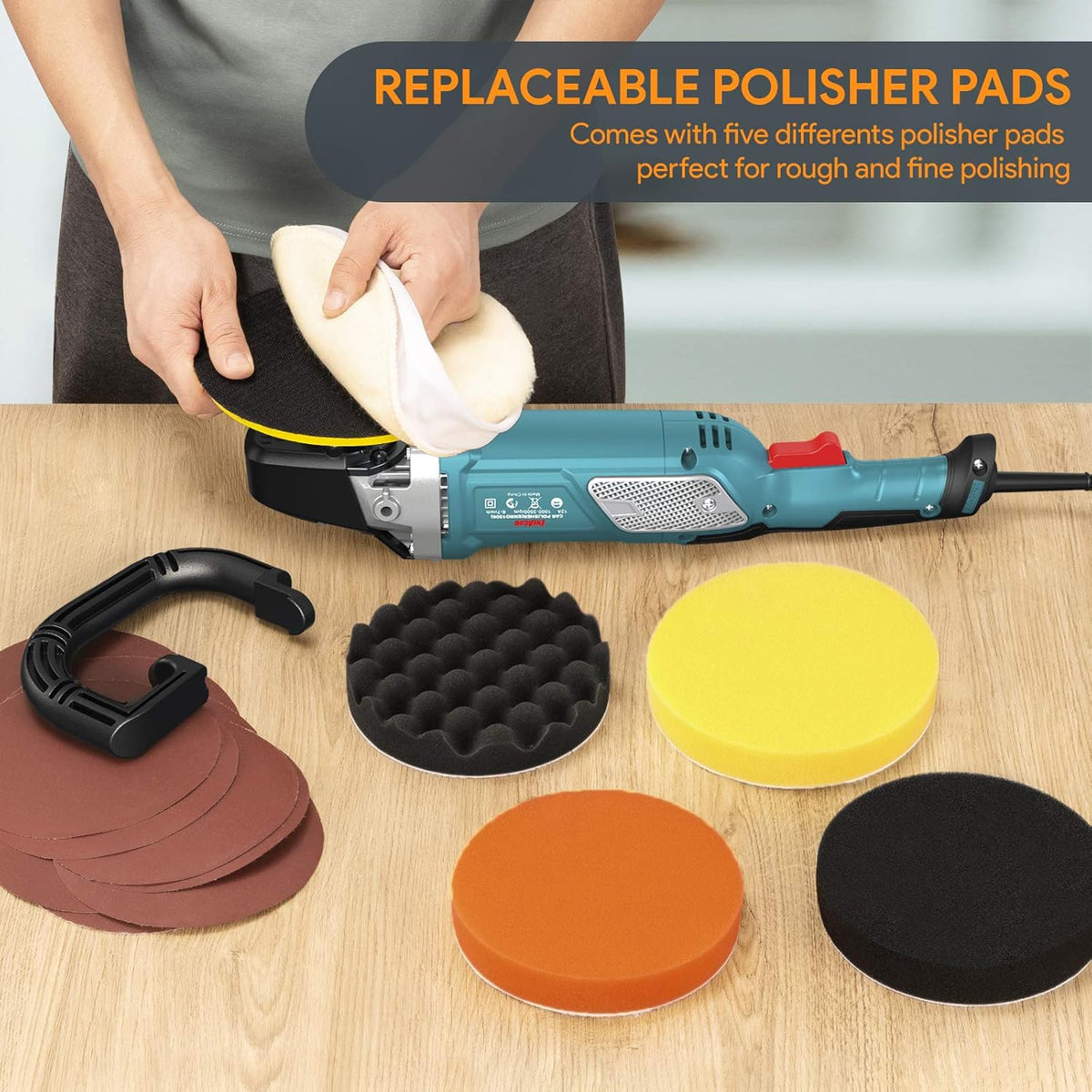 12 Amp 6-inch/7-inch Variable Speed Rotary Polisher R5560