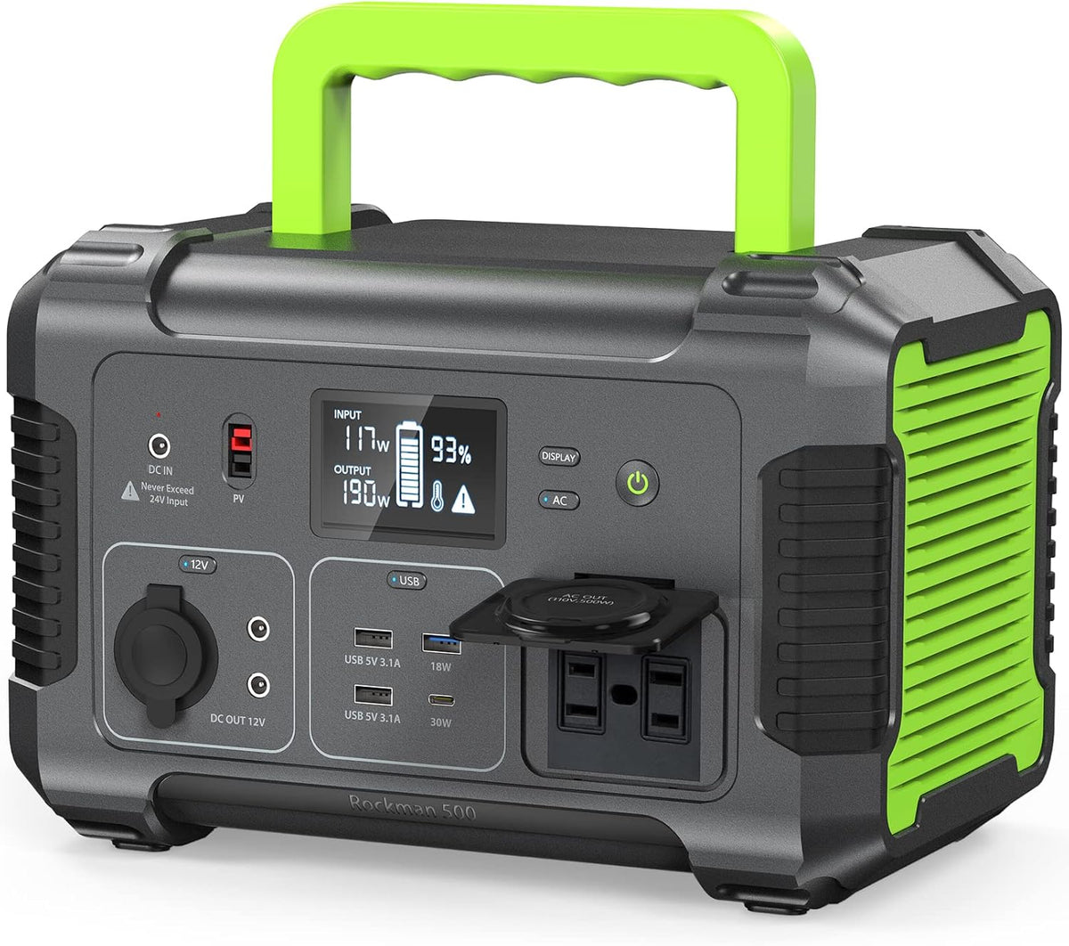 Portable Power Station 500W 519Wh Solar Generator X2236
