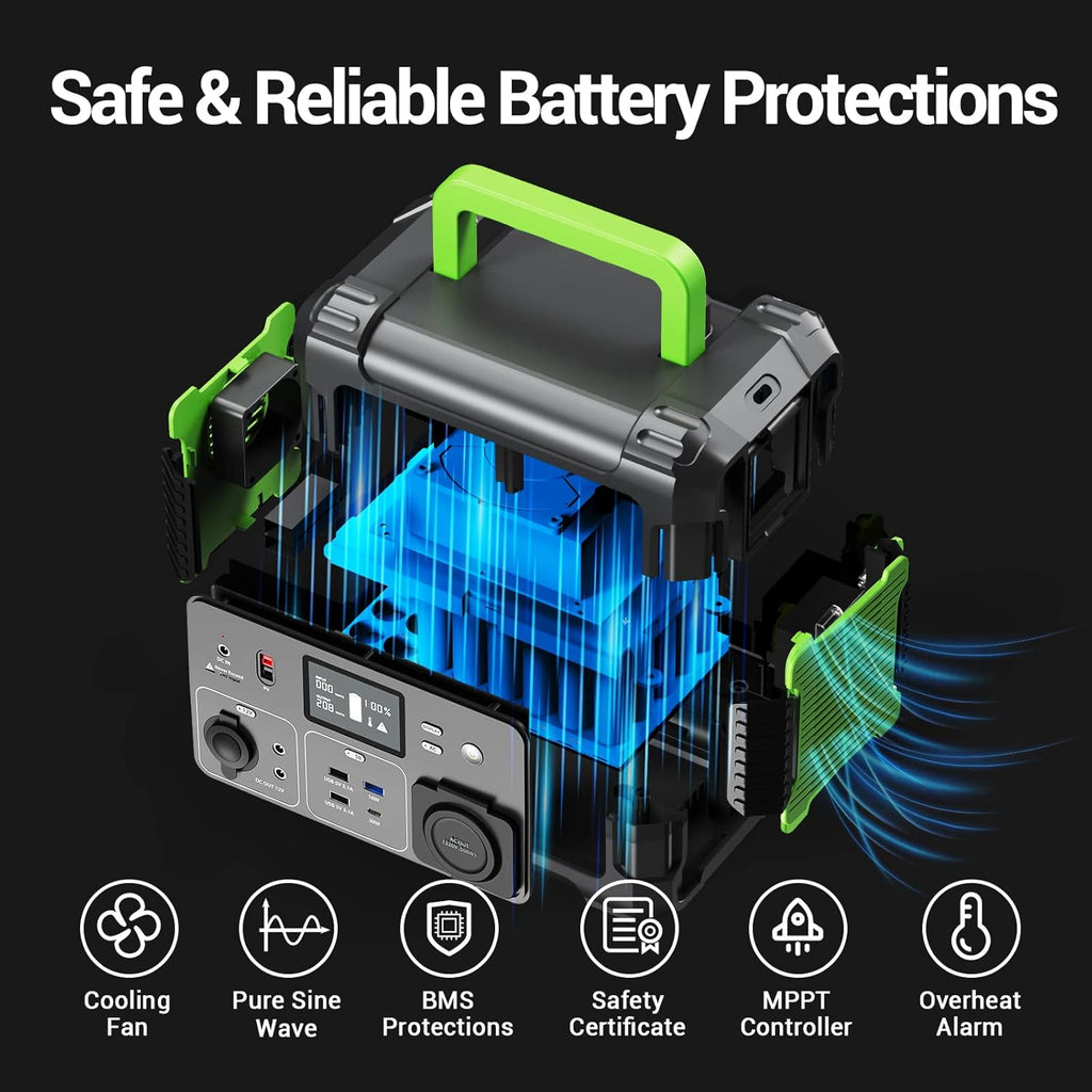 Portable Power Station 500W 519Wh Solar Generator X2236