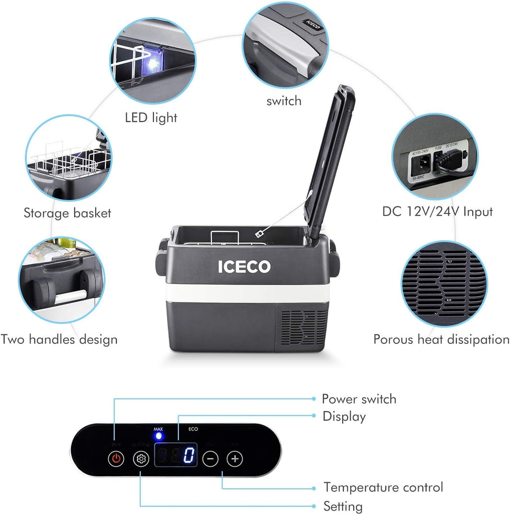 40 Liters Portable Refrigerator Freezer with Secop Compressor V611202