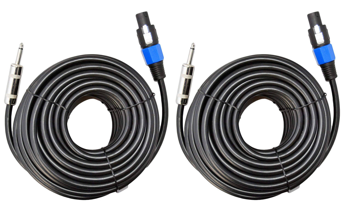 2x Speakon to 1/4 50 ft. 12 Gauge Speaker Cable, Pair G5145