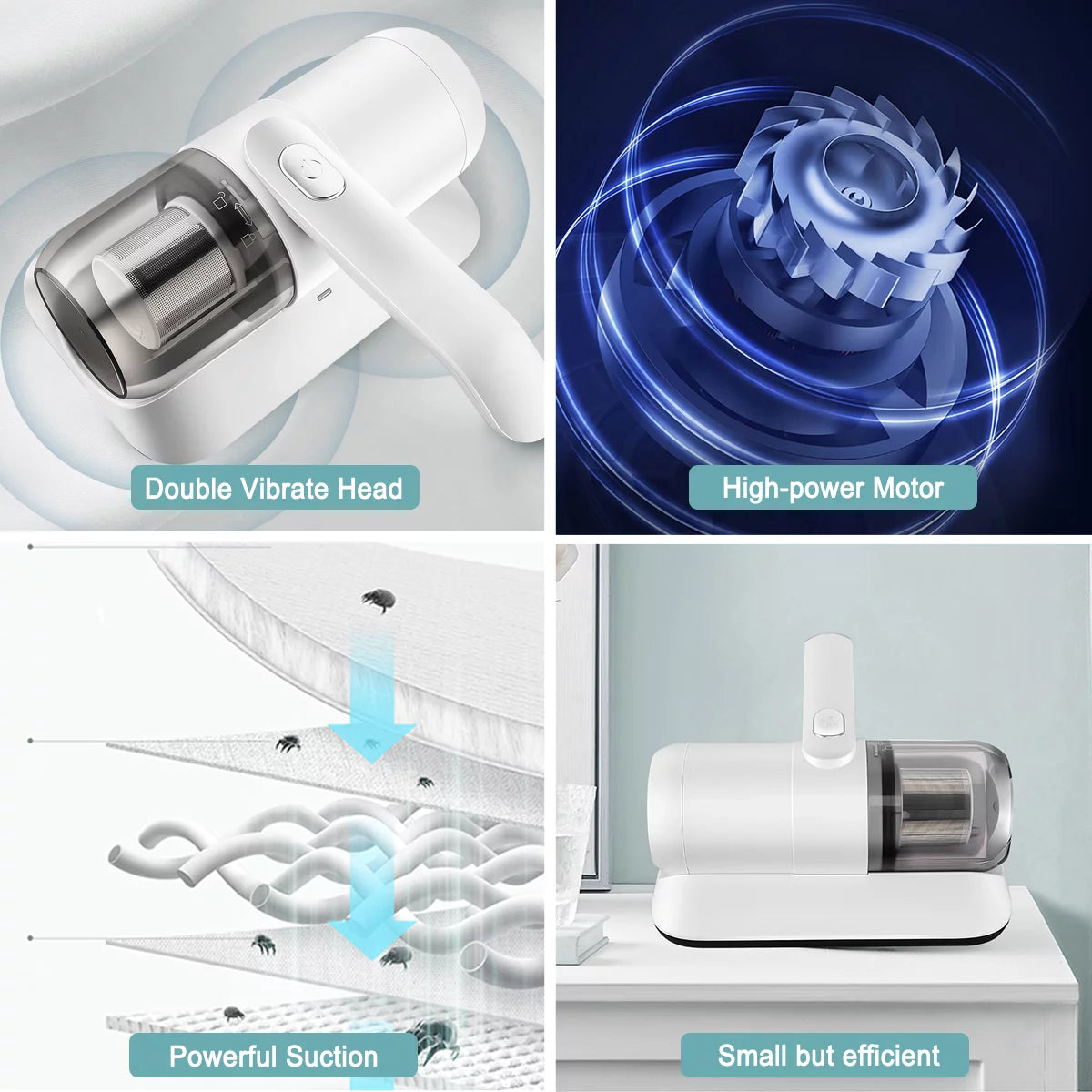 12KPa Handheld UV Bed Vacuum Cleaner R610