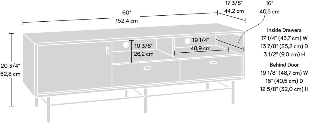Credenza, Sky Oak Finish Q621416