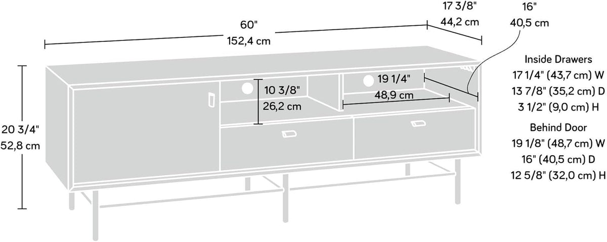 Credenza, Sky Oak Finish Q621416