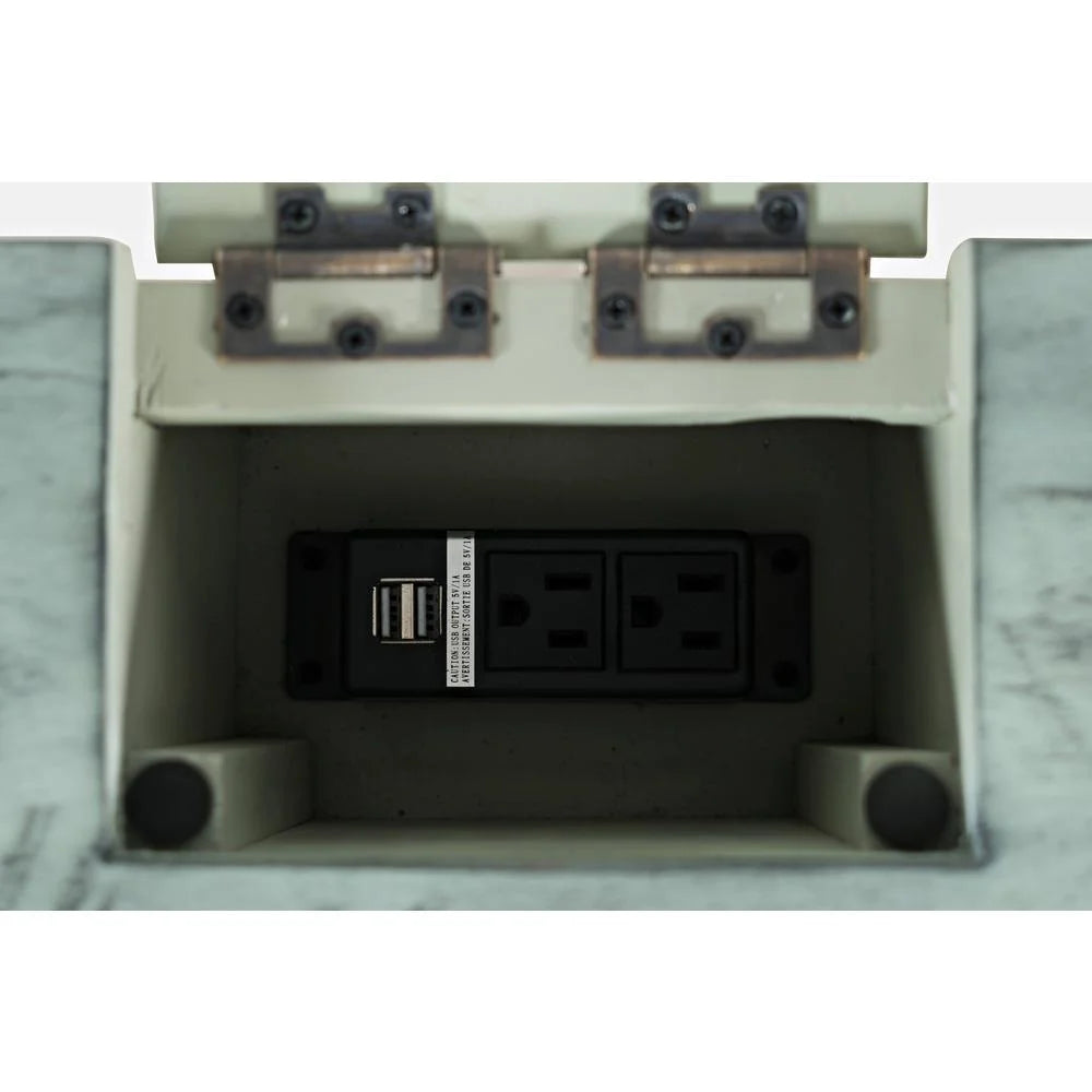 Distressed Acacia USB Charging Desk P524