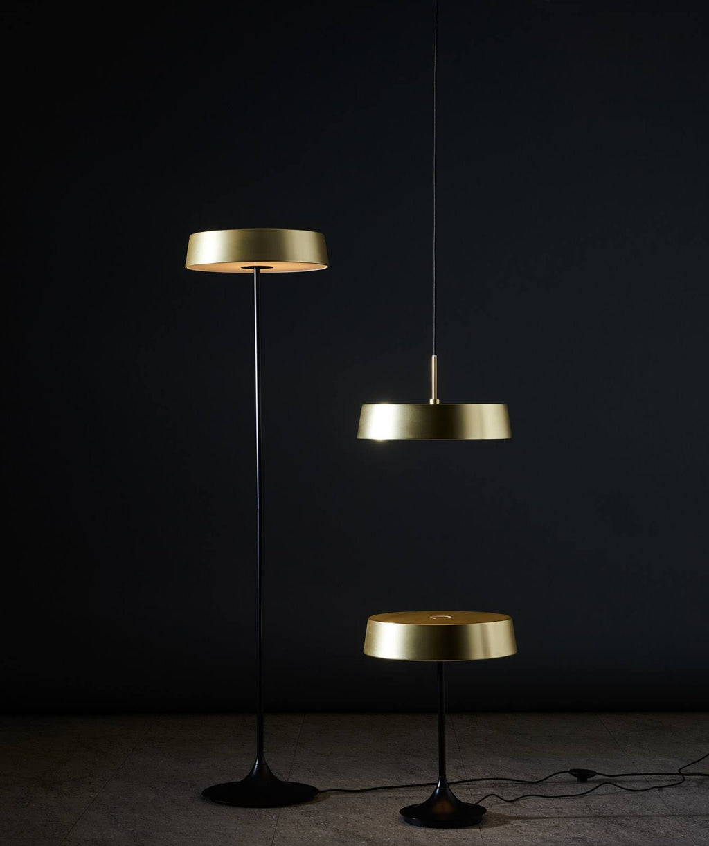Matte Brass/Black LED Floor Lamp E300