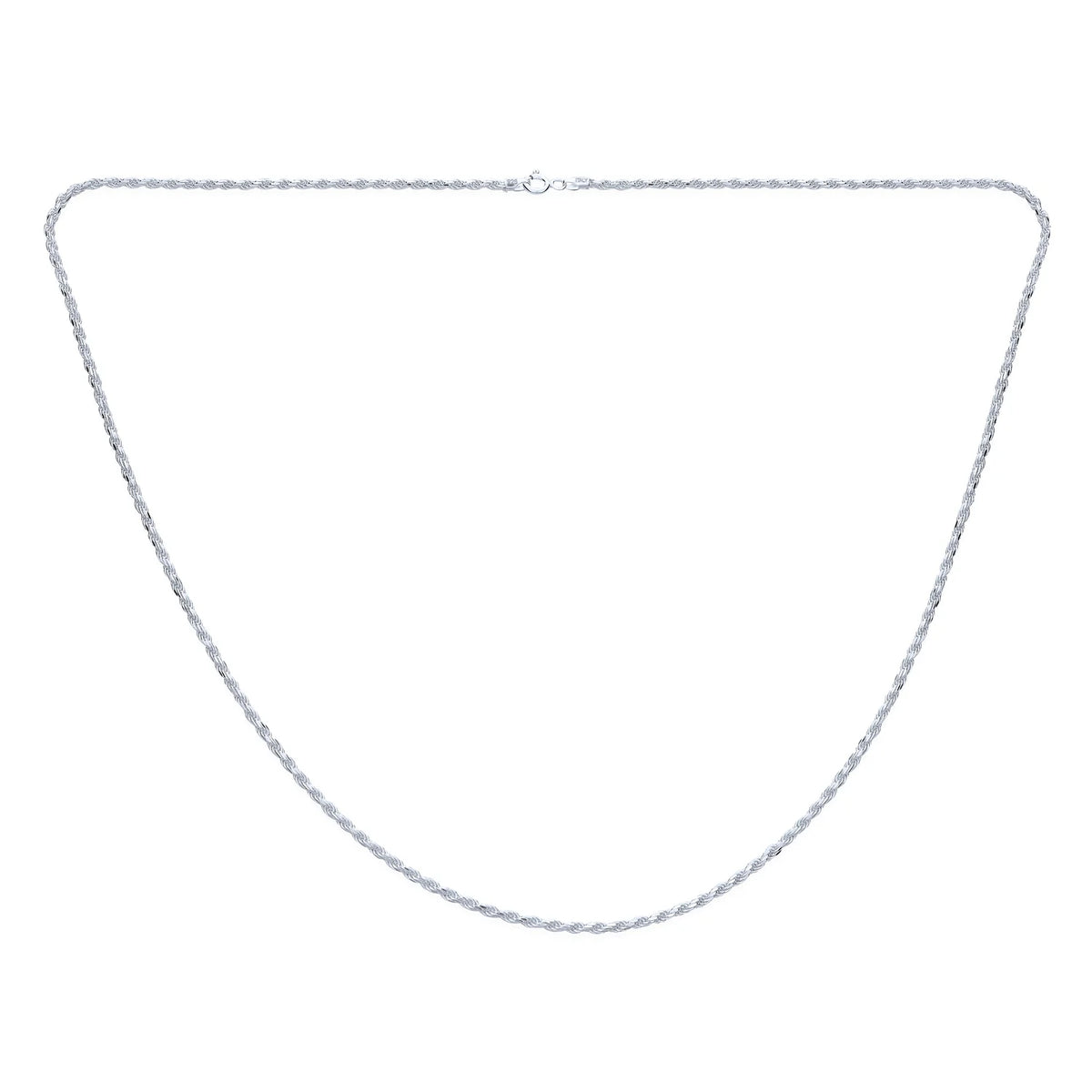 Sterling Silver Rope Link Chain Necklace S5694