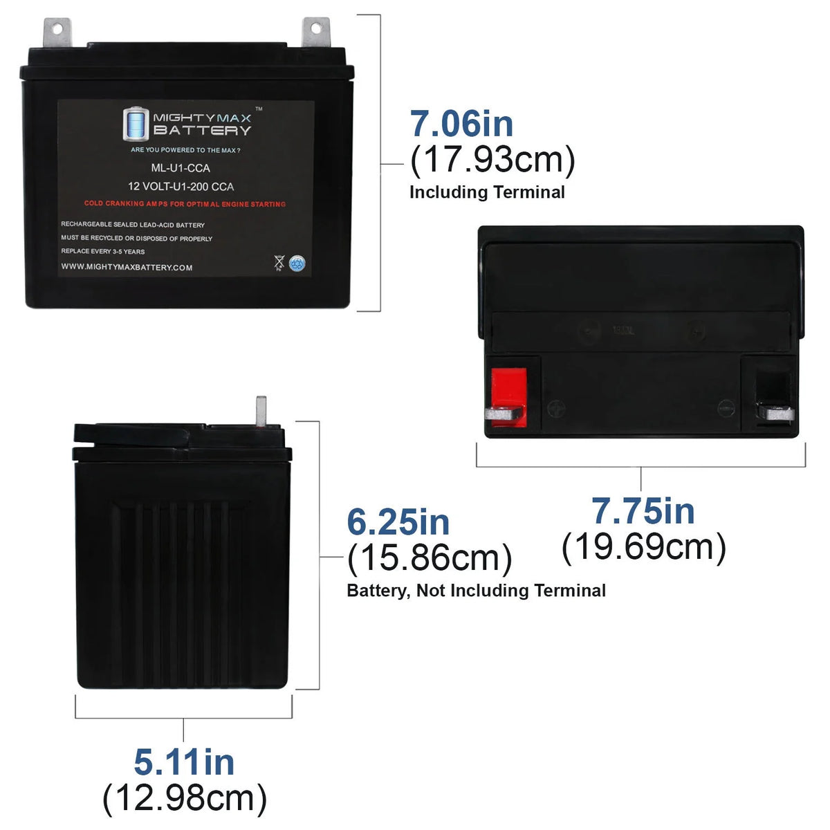 12V 200CCA Battery B474304