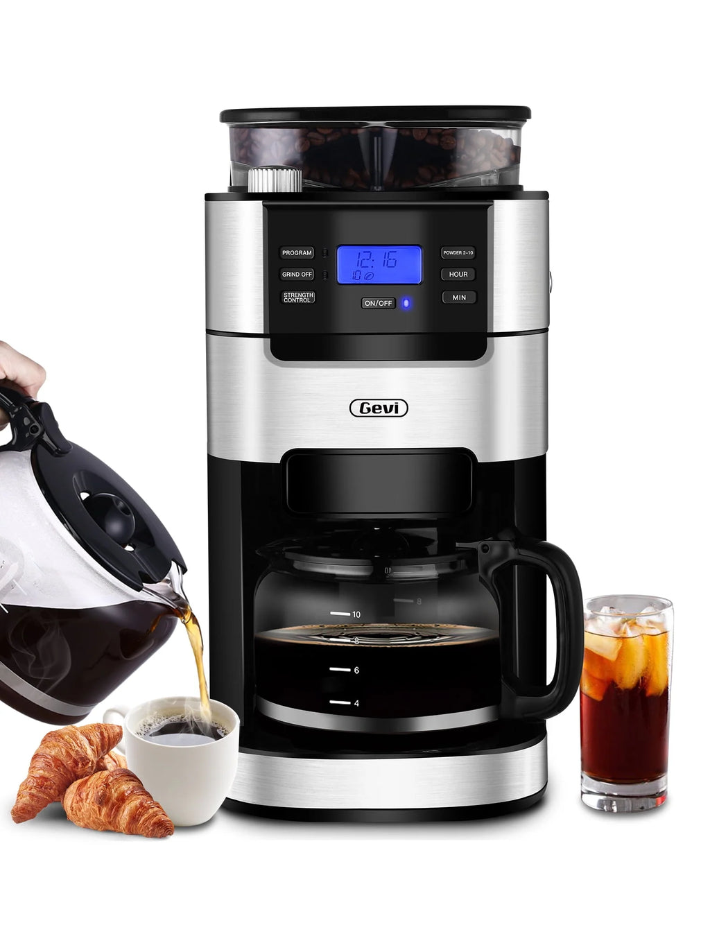 10-Cup Programmable Grind and Brew Coffee Maker F20039