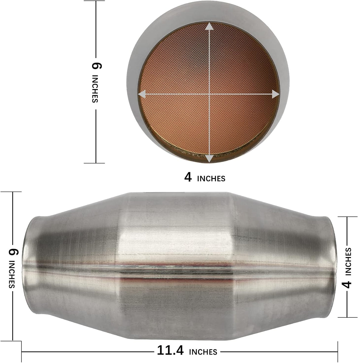 2 Pack Universal Catalytic Converter with O2 Port O26315
