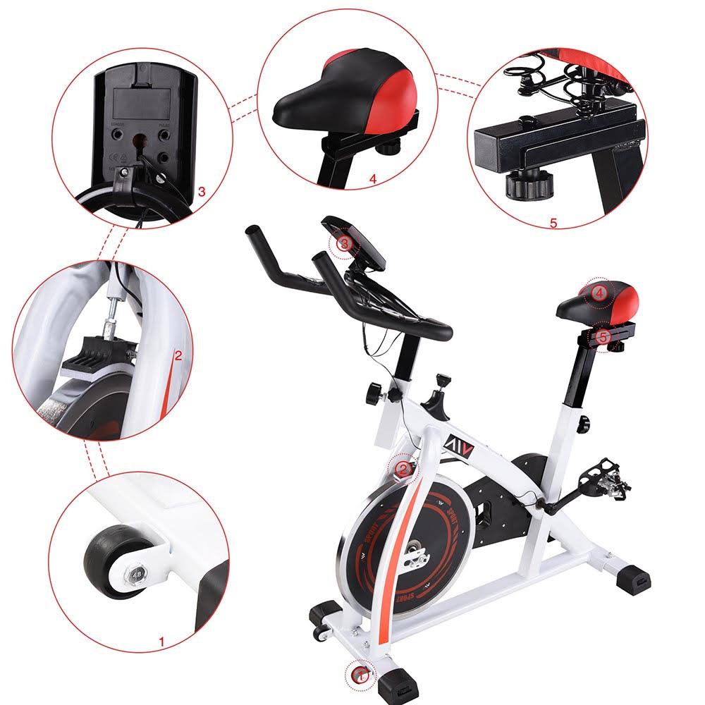 White Indoor Exercise Bike S4216