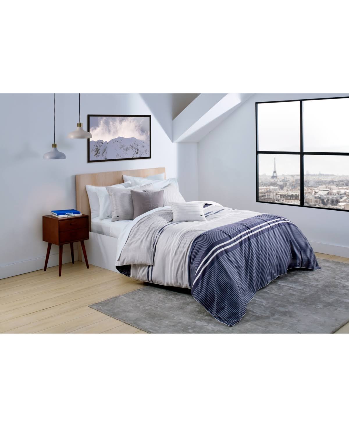 Blue Reversible Duvet Set W424706