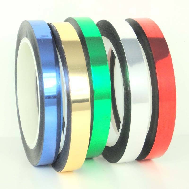 6 inch Metalized Polyester Film Tapes Gold [8 Rolls] J843