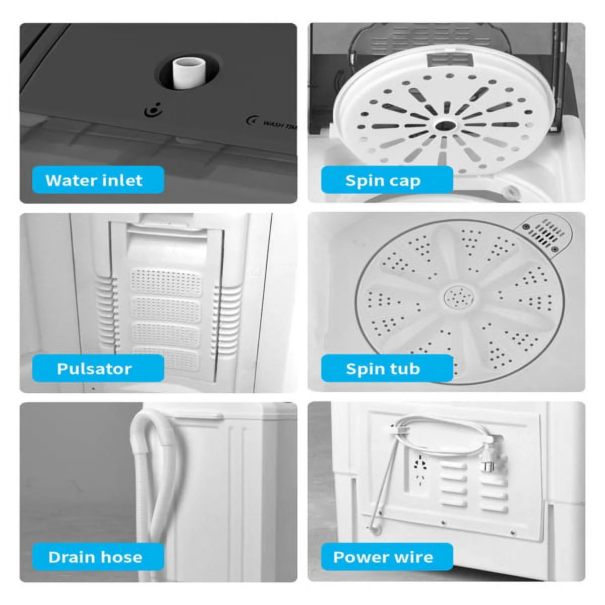Portable 26lbs Washing Machine with Drain Pump Y43331