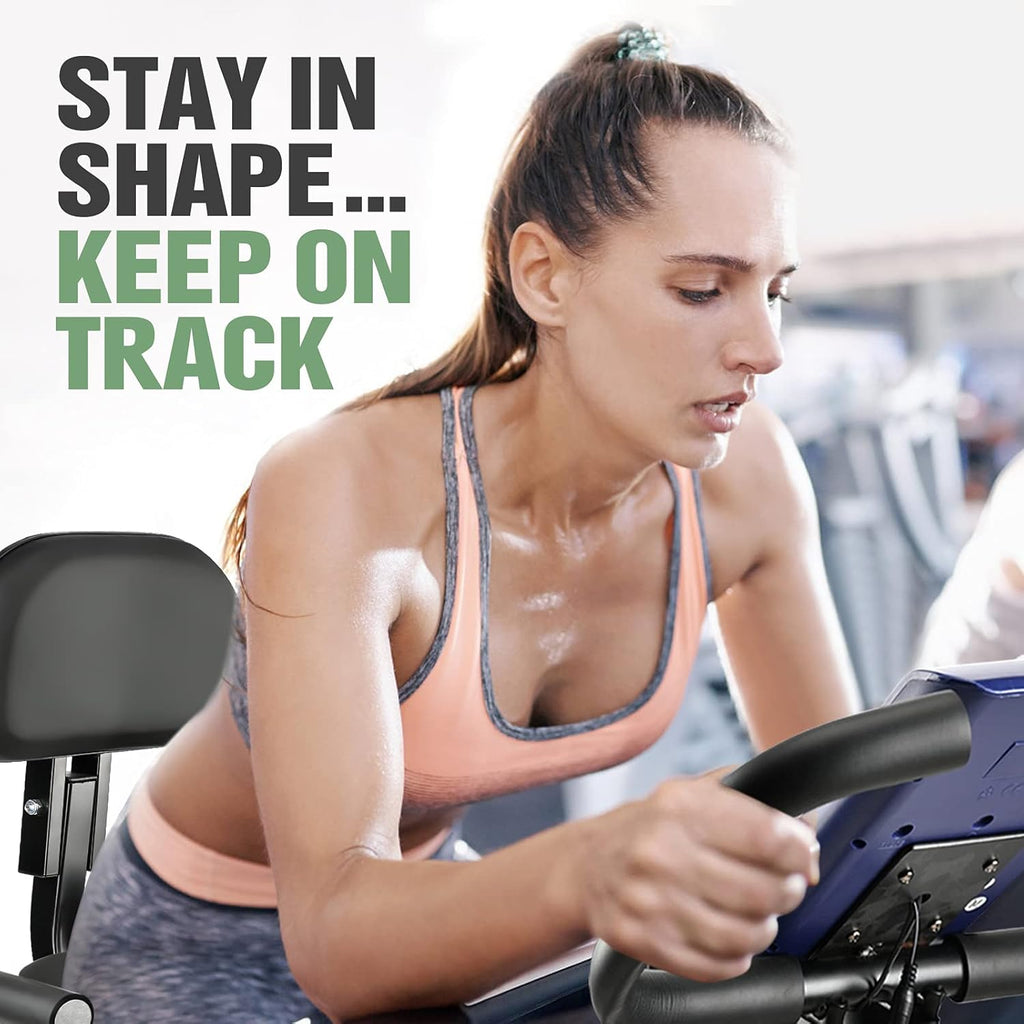Foldable Magnetic Exercise Bike with LCD Monitor I69595