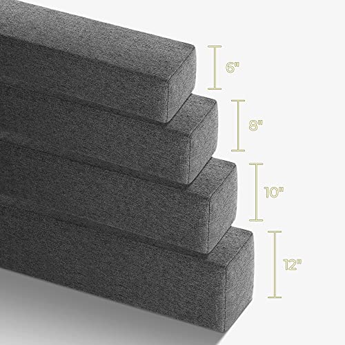 Bed Gap Filler Mattress Extender Headboard Pillow High-Density Foam with Removable Cover E719545