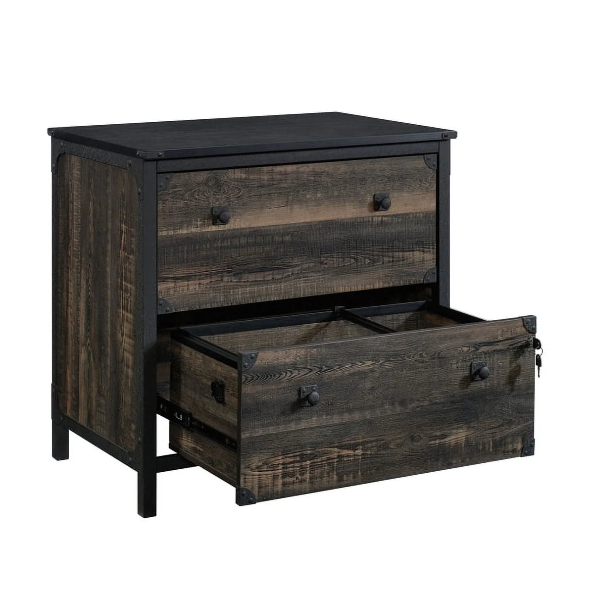 Carbon Oak Engineered Wood Metal Lateral File Y868