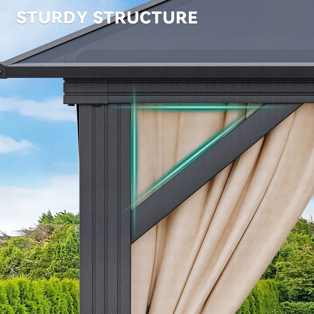 12 Ft. W X 10 Ft. D Outdoor Patio Gazebo G75731