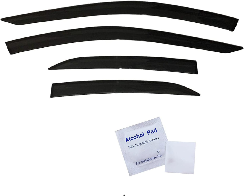 Dark Tinted Side Window Visor Deflectors Pack of 2 P491