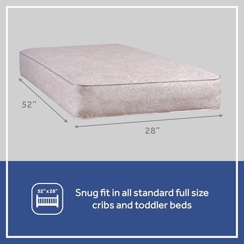 Waterproof Crib Mattress, 150 Extra Firm Coils, 52"X28" J7253