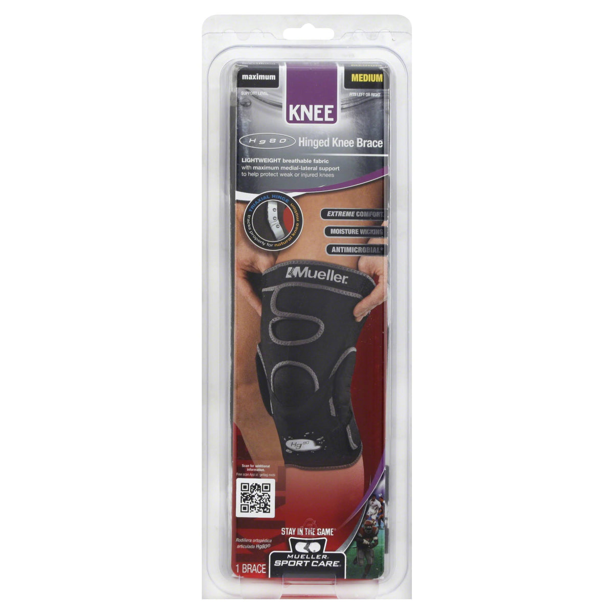 Hg80 Knee Brace, Hinged, Maximum, Medium J14811