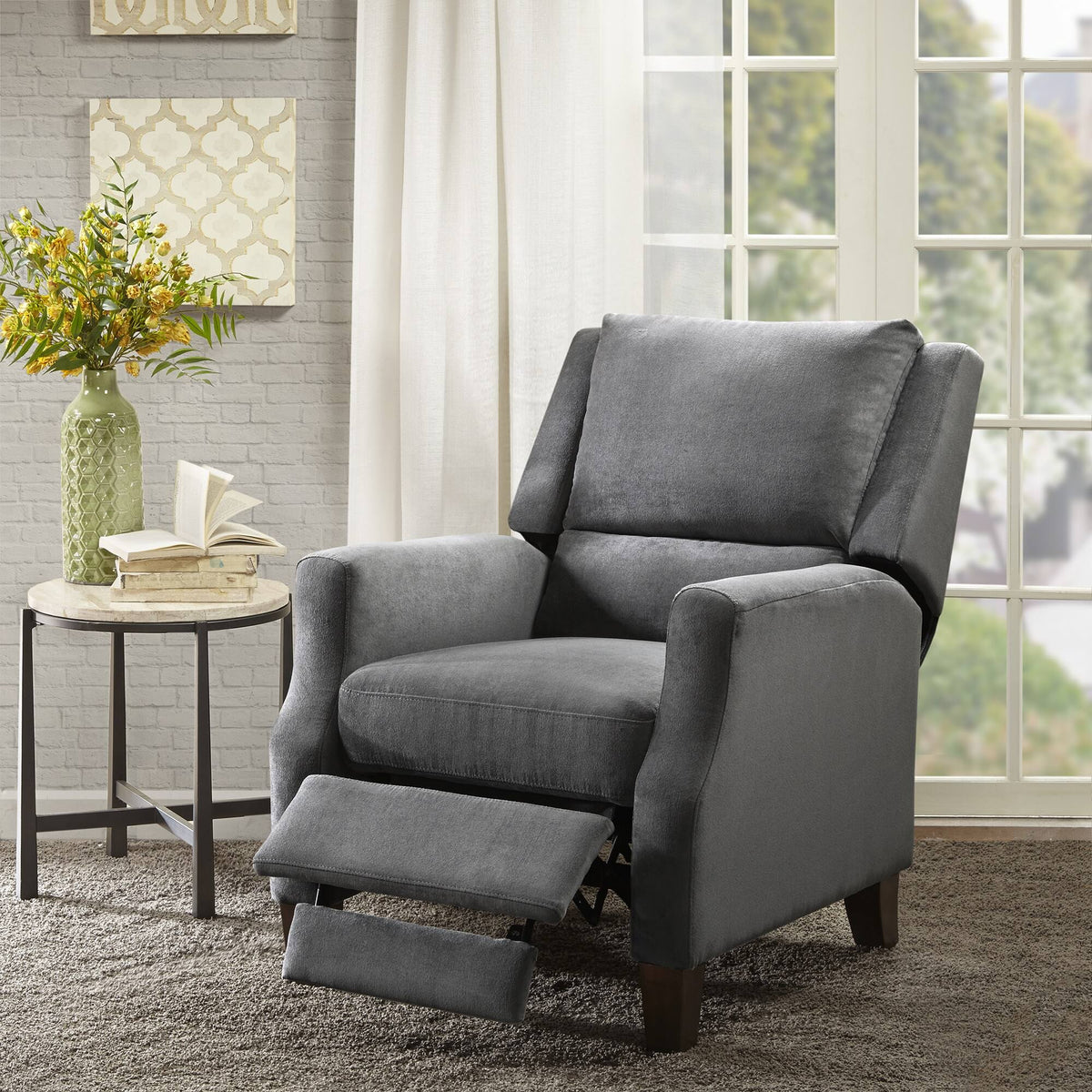 Grey Push Back Recliner B283