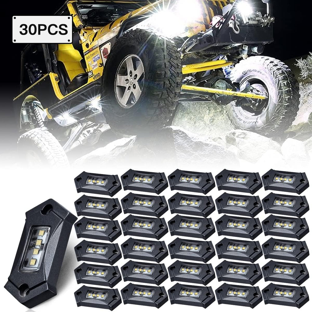 16Pods White LED Rock Lights H228