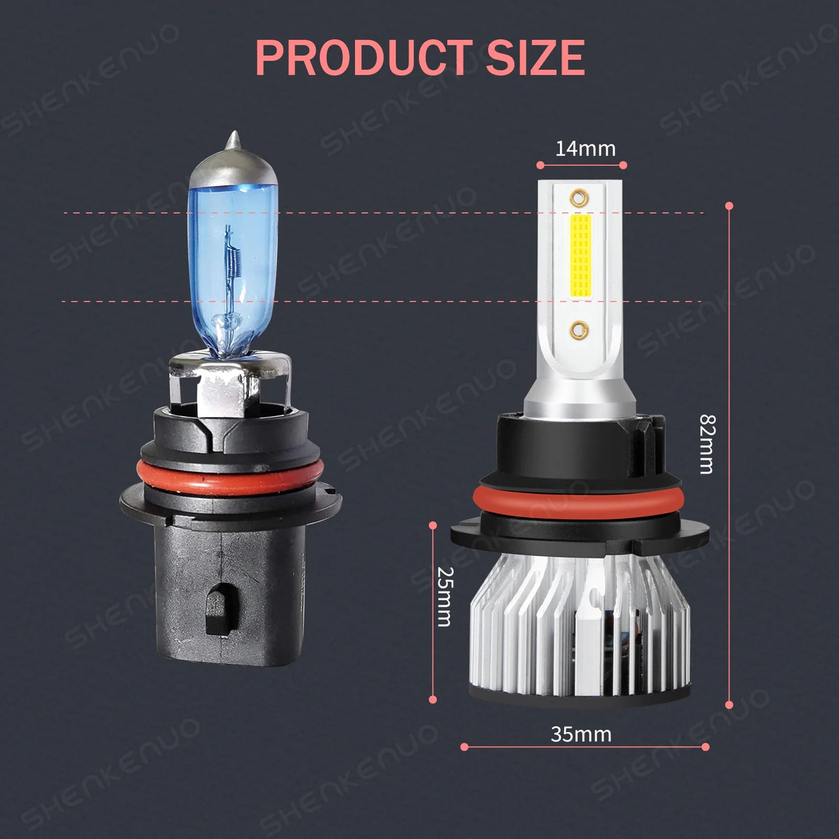 9007+H11 LED Headlight Fog Light Bulbs D3289