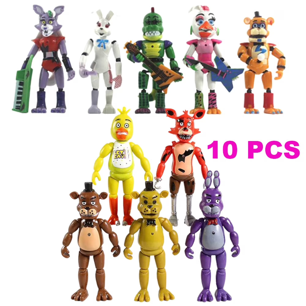 10Pcs FNAF Action Figures Gift Toys R944250
