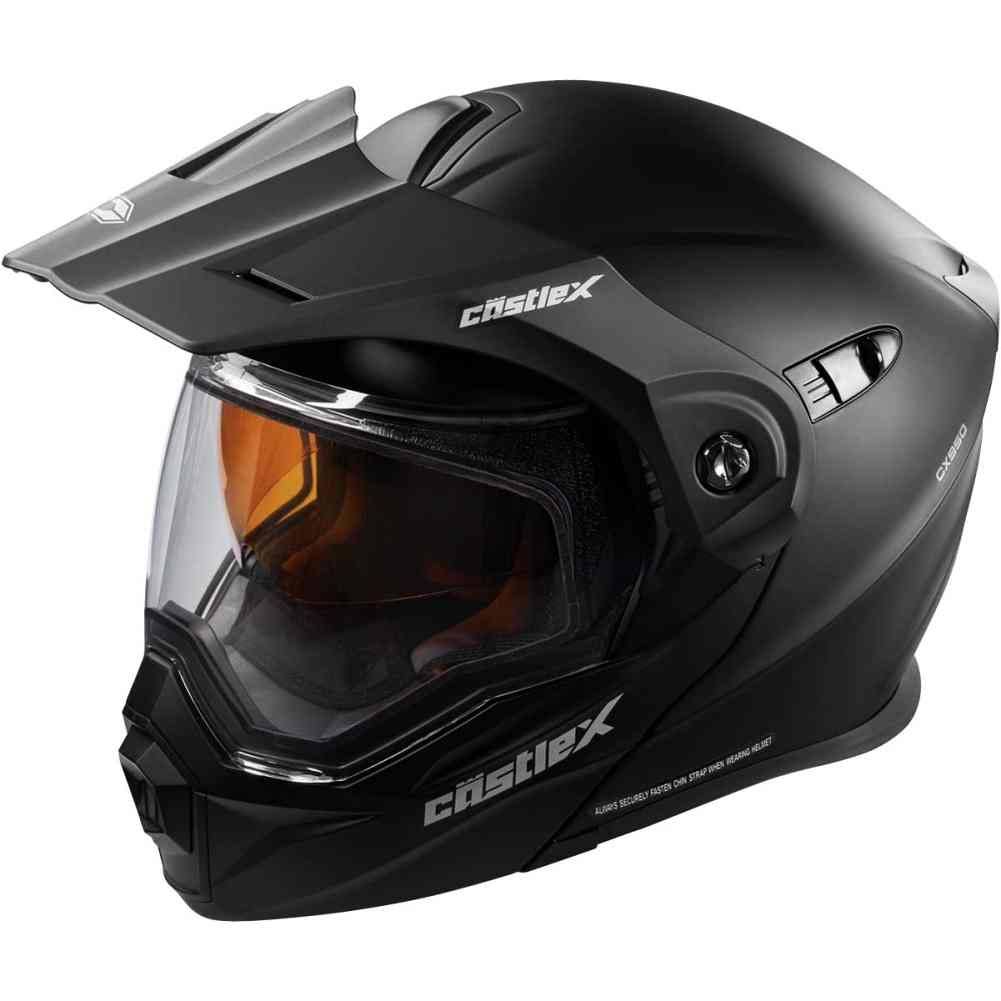 Solid Matte Black Modular Snowmobile Helmet R172379