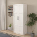71" H Wood Storage Cabinet with 3 Adjustable Shelves D904