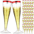 100 Pcs 4.5oz Clear Plastic Champagne Flutes K397